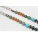 String Necklace Women Oxidized Metal Natural Multi Color Gem Stones B15